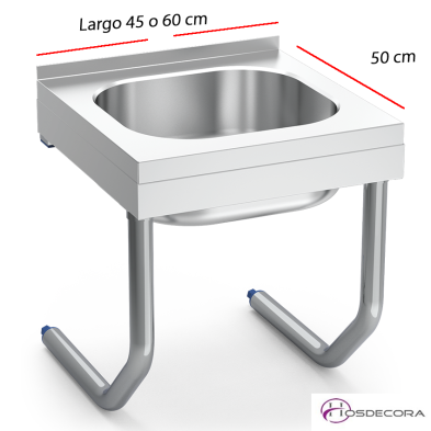 Fregadero colgante de una poza en Acero Inox