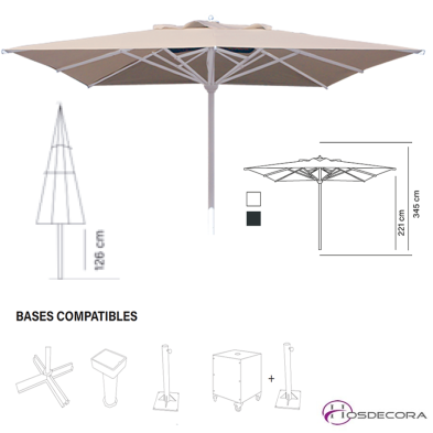 Parasol Fuerte Cuadrado 3.5 x 3.5