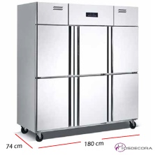 Armario de frío para cocinas centrales con 6 puertas
