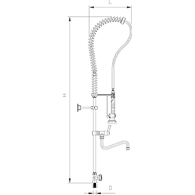 Grifo de ducha un agua con Caño 463058