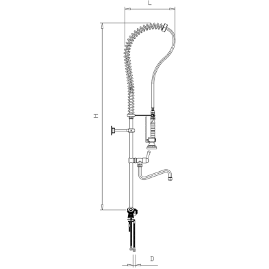 Grifo de ducha dos aguas con Caño 06-463060