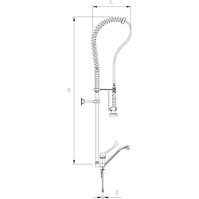 Ducha dos aguas con grifo bajo 463062