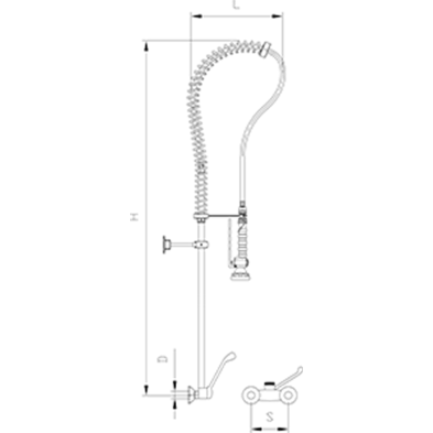 Grifo pared de ducha dos aguas 463064