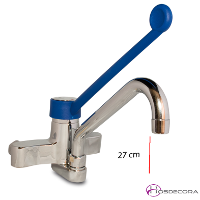 Grifo mural doble entrada de accionamiendo a codo