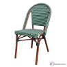 Silla parisina Zizurkil apilable estructura aluminio y ratan