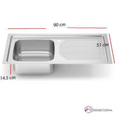 Fregadero inox para encastrar 453202