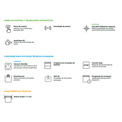 Envasadora de alimentos con sensor inteligente