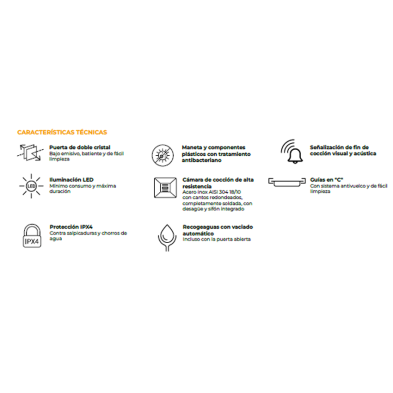 Horno cocinas de hoteles MyChef 6 bandejas GN 1/1