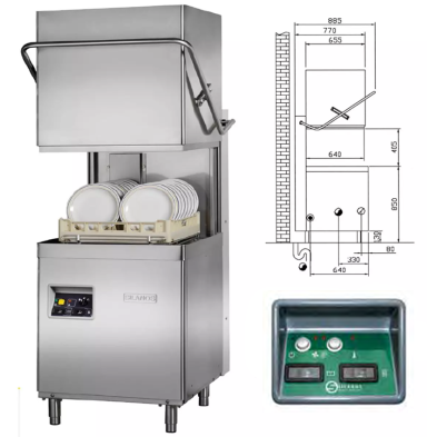 Lavavajillas cúpula cesta 50x50 - Altura puerta 43 cm.