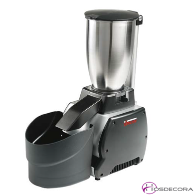 Triturador de hielo profesional con cuchillas en acero inoxidable.