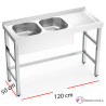 Fregadero inox 2 Cubas-Escurridor 050636