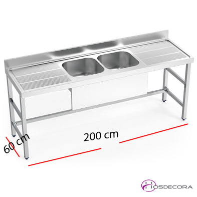 Fregadero con 2 cubetas 054844