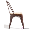 Silla bar tolix con madera Natural