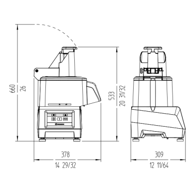Cortadora de hortalizas industrial de 1 velocidad