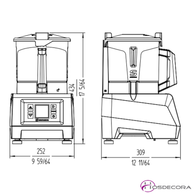 Cutter - Emulsionador con velocidad variable 80-KE-4V