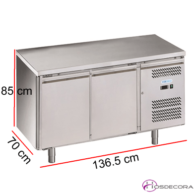 Mesa refrigerada inox de 2 puertas G-GN2100TN-FC