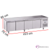 Mesa de refrigeración inox de 4 puertas
