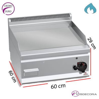 Fritop a Gas para bar de Cromo Duro con Piezo-eléctrico.