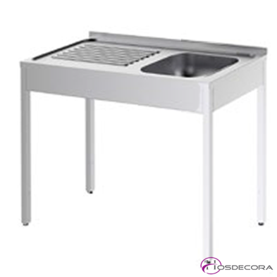 Fregadero bajo barra de bar económico con patas.