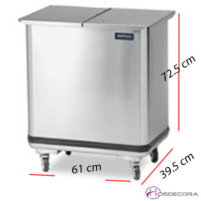 Carro para Solidos 135 Litros Acero inox 02-F0260503