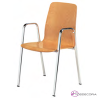 Sillón con brazos con carcasa madera de Haya M236