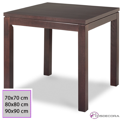 Mesa de madera con tablero cuadrado.M46