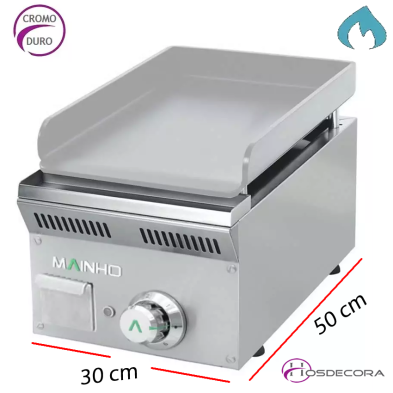 Plancha Cromo Duro Gas fondo 50 cm.ELP-31GCN
