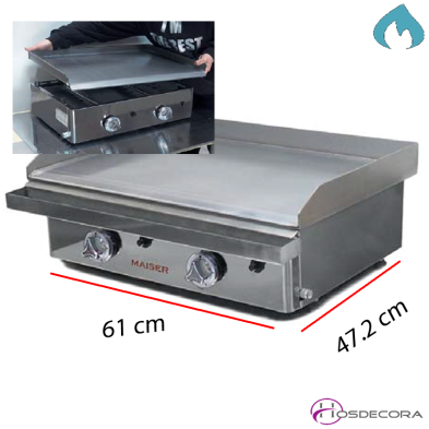 Pancha a Gas de asar Acero Rectificado 8.9 Kw- 10 mm. 39-PR80