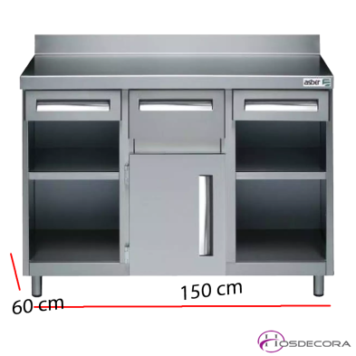 Mueble Cafetero con Orificio- 150x60 cm. 35-522002