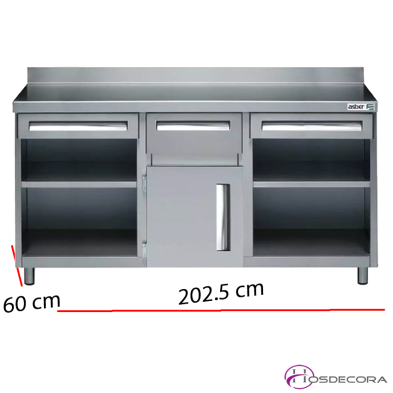 Mueble Cafetero con Orificio- 202.5x 60 cm 35-522003