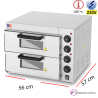Horno de pizza doble eléctrico de 3 kw. 47-EP-2ST