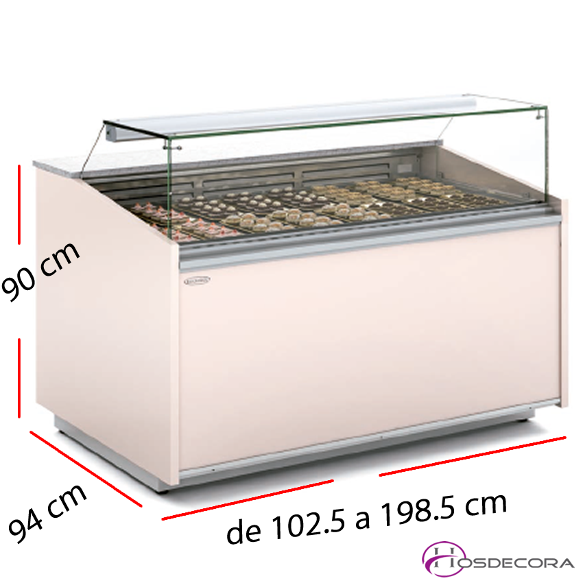 Vitrina mostrador refrigerada pasteleria VEG-10-10-TF