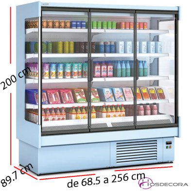 Vitrina para supermercado con estantes. DS3 06