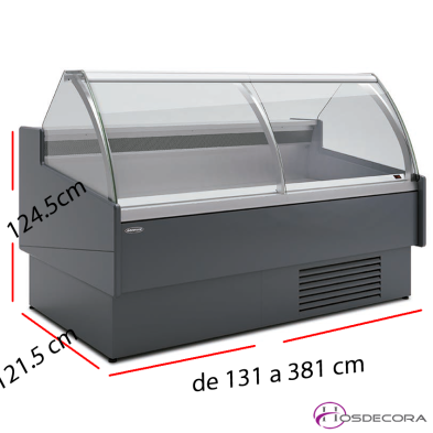 Vitrina de carniceria y charcuteria de gran exposición. VE-12-10-C-TF