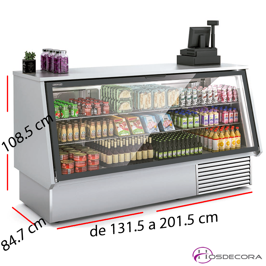Mostrador refrigerado con exposición de alimentos VCC-9-13