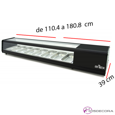 Vitrina de tapas para barrar de bar 4VTG PLANA+