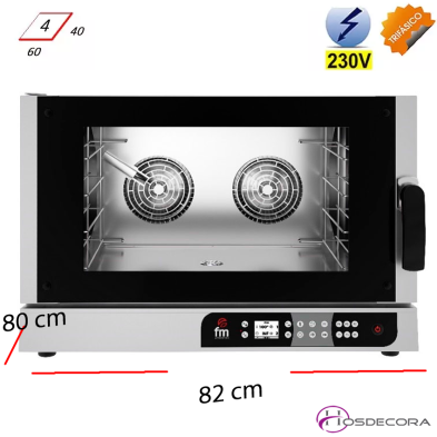 Horno electrico con humedad regulable apertura lateral. RXDL 604 Plus