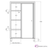 Armario de Acero Puerta Corredera160 x60 cm -02-F0240003