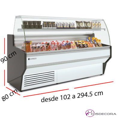 Vitrina charcuteria para locales de alimentación. CVE-8-10-C