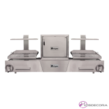 Parrilla Vasca con hoguera 210 x 80 x 94 cm 43-PV210DC