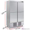 Nevera de de cuatro puertas en acero inox. ARCH-1004