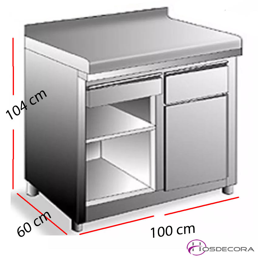 Mueble para cafeteras y molinos de acero MAC-1060