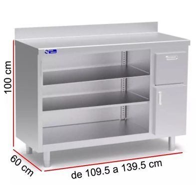 Mueble Cafetero con Posero de 109 a 139.5 cm 87-C1100+