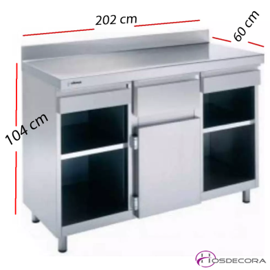 Mesas Cafeteras en Inox 202x60 - MAC-2060