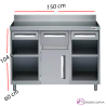 Mueble Cafetero con Orificio- 150x60 cm. 35-522002