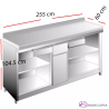 Mesas Cafeteras en Inox 255x60 - MAC-2560