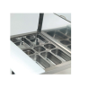 Mesa fría con departamentos para ingredientes. MPGE-100