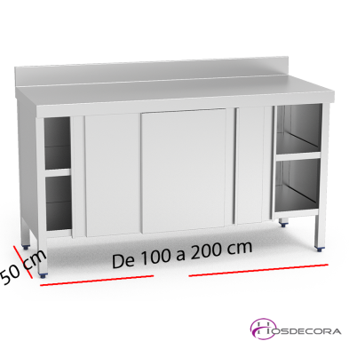 Mesa con Peto Puertas Correderas Fondo 50 cm 06-073802+