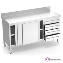 Mesa con Puertas y Cajones Fondo 70 cm 06-074456