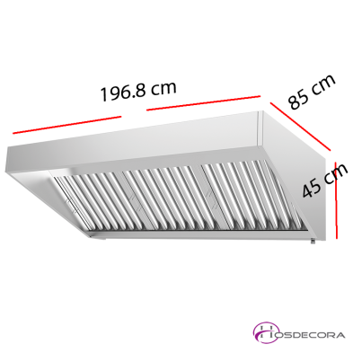 Campana extractora mural de acero inoxidable 076606